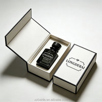 Flacon de parfum carré noir personnalisé 30ml 50ml 100ml avec bouchon en bois, flacons de parfum en verre vides à sertir avec emballage en boîte