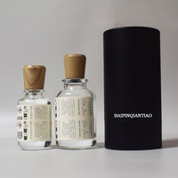 Bouteilles en verre d'emballage de parfum arabe personnalisé de Dubaï 30ml 50ml 100ml bouteille en verre d'huile de parfum de luxe avec couvercle en bois
