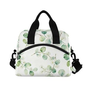 Insulated Lunch Bag Floral Tote <b>Cooler</b> Bag Zipper Portable Food Tote for Office School Travel - Product Image 2