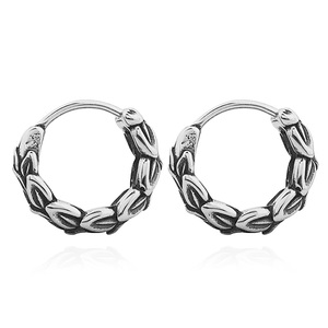 Pendientes de Aro Vintage con Diseño de Planta, Plateados en Plata Antigua, Joyería Unisex, Aros para Oreja para Mujeres y Hombres, Fabricación de Joyería Personalizada - Product Image 6
