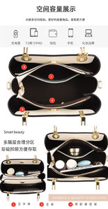 กระเป๋าถือวินเทจขนาดใหญ่ กระเป๋าสะพายไหล่แฟชั่นคุณภาพสูง กระเป๋าหูหิ้วดีไซน์เนอร์สำหรับผู้หญิง กระเป๋าสะพายข้างลำลองสำหรับช้อปปิ้ง - Product Image 2