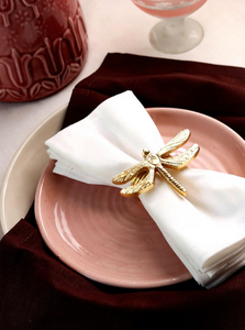 Elegantes Anillos de Servilleta de Metal Dorado con Forma de Libélula para Mesa de Comedor, Banquete de Boda, Fiesta y Decoración de Mesa de Lujo - Product Image 3
