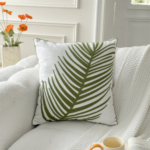 Embroidered Throw Pillow Cover - 18x18 Decorative Pillow Cover with Zipper Aesthetic Cute Design Boho Cozy Throw Pillowcase - Product Image 6