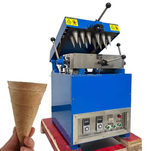 Machine de fabrication de cône de crème glacée électrique semi-automatique à 12 moules Machine de fabrication de tasse de cône de café comestible avec différentes formes - Product Image 2