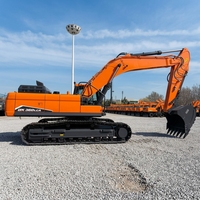 Excavatrice de construction DX360LC 36t, cabine spacieuse climatisée avec système ROPS
