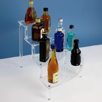 Présentoir en acrylique prêt à être expédié, support rond multi-niveaux en stock pour desserts, organisateur transparent à livraison rapide pour les organisateurs d'événements