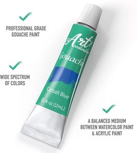 Ensemble de peinture <span class=keywords><strong>gouache</strong></span> pour artistes de haute qualité, 32 couleurs, 32 pièces, 12 ml, pour artistes professionnels et débutants - Product Image 5