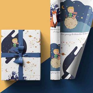 Papel de Regalo con Diseño del <span class=keywords><strong>Principito</strong></span>, Papel de Envolver para Regalos de Cumpleaños Infantiles, Caja de Regalo, Materiales de Embalaje DIY, 120g, Lindos Dibujos Animados - Product Image 2