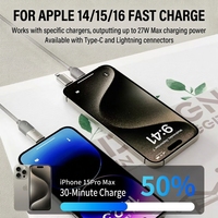 Câble de charge rapide 2-en-2 en nylon et cuivre pur Type-C 240W Double Magic Safe Flash Charge pour écouteurs iOS et téléphones mobiles