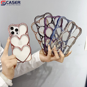 Custodia per telefono in TPU a forma di cuore elettrolitico placcato a forma di cuore <span class=keywords><strong>con</strong></span> dissipazione del calore a vuoto per <span class=keywords><strong>iphone</strong></span> 16 15 14 - Product Image 1