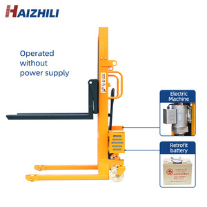 Haizhili Good Lifts Equipos de manejo de materiales Operado a mano Batería Semi apilador eléctrico Carretilla elevadora 1T 3,5 m - Product Image 4