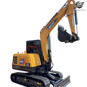 Excavadora de cadenas usada SANY 60C, excavadora de segunda mano de la marca original china, excavadora de cadenas pequeña de 60 toneladas, excavadora usada. - Product Image 1