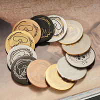 Pièce commémorative personnalisée en métal gravée au laser double face, cadeau commémoratif, impression couleur personnalisée, monnaie de décision
