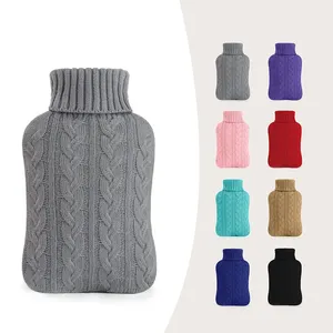 Hot Selling Classic Twists Pattern Knitted Cover Rubber Hot Water Bottle Wholesaler With Cover