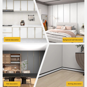 خطوط مقاومة للرطوبة ذاتية اللصق من البي في سي للديكور الداخلي، حواف جدارية كلاسيكية - Product Image 6