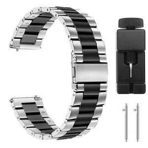 Bracelet de montre en acier inoxydable, barre à ressort à dégagement rapide, 20 à 22mm, ajustement universel pour montre intelligente Samsung Huawei Garmin Xiaomi - Product Image 3