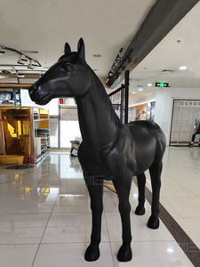 Sculpture de cheval en fibre de verre, décoration de sol, design moderne et simple, faite à la main pour jardin, salon, KTV et cour - Product Image 3