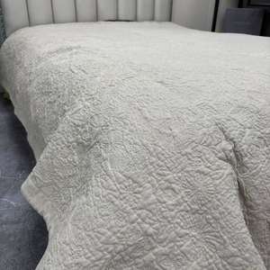 <span class=keywords><strong>Cubrecama</strong></span> Acolchado Bordado de Cáñamo, Color Natural, 200*230cm, con Mantas Lisas para Todas las Estaciones - Product Image 3