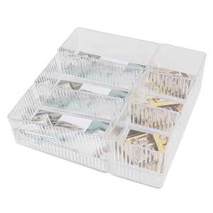 Drawer Organizer 8Pcs Clear Acrylic Cosmetic Stackable Drawer Organizer Plastic Storage Box
