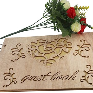 Libro de visitas de madera para bodas, álbum de fotos de madera para bodas, cuaderno, manualidades creativas - Product Image 5