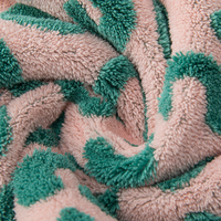 FF6425 Serviette de séchage capillaire en polaire corail à motif léopard, super absorbante, turban pour cheveux, serviette de séchage à domicile