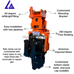 ไดร์เวอร์เสาเข็มสำหรับงานหนักที่มีการหมุน360องศาเหมาะสำหรับเสาเข็มแผ่นยาว12เมตรและเสาเข็มกลม - Product Image 6