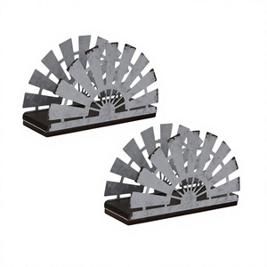 Set Of 2 Galvanized <b>Tissue</b> Paper Holder <b>Wedding</b> Party And Event Usage <b>Tissue</b> Napkin Holder By Home Arts - Product Image 1
