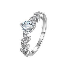 Fabricant de bijoux, bague de mariage classique en argent sterling 925, moissanite, sertie à griffes, plaquée or, certifiée, romantique - Product Image 1