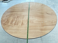 Table pliable pliante de banquet rectangulaire ronde en contreplaqué en bois 60 * 30ft