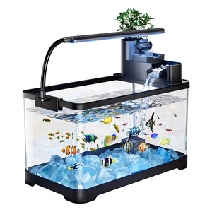 Nouveau 2026 Cylindre de filtration pour aquarium, de bureau, pour salon, auto-irrigant, éco-système HD, avec éclairage et filtration d'oxygène, en plastique, pour aménagement aquatique - Product Image 5