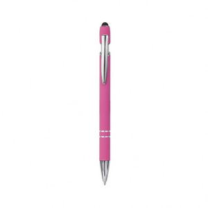 Stylo publicitaire promotionnel 2-en-1 en métal personnalisé avec logo, stylet tactile en caoutchouc souple, vente en gros - Product Image 4