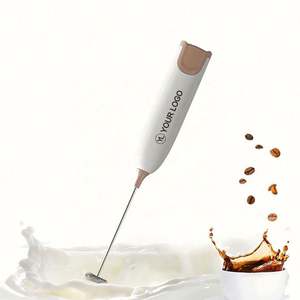 Espumador de Leche Portátil Ecológico con Logotipo Personalizado, Mini Batidora de Bebidas de Acero Inoxidable, Potente Espumador de Leche Manual - Product Image 1