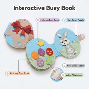 Juguetes Montessori al por mayor: Libro sensorial de fieltro de ciervo, Libro de actividades de fieltro suave para niños pequeños, Tablero de actividades de fieltro para niños pequeños - Product Image 5