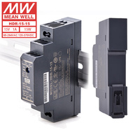 Alimentation électrique à sortie unique sur rail DIN Mean Well HDR-15-15 Ultra Slim AC DC 15V 1A 15W, alimentation électrique montée sur rail DIN