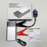 Démarreur de voiture portable avec pinces de sécurité intelligentes, courant de crête 1500A, chargeur de batterie de voiture 10000mAh pour véhicules essence et diesel 12V