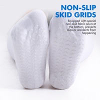Chaussettes Diabétiques en Coton Antidérapantes Personnalisées, Chaussettes Montantes Amples à Bord Non Étranglant pour Hommes avec Grips, Idéales pour Personnes Âgées et Edèmes