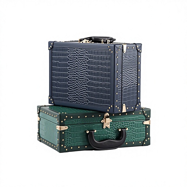 Textured Hard Shell Luggage Case Set with Studded Trim Metal Lock Top Handle Custom Logo OEM ODM Manufacturer