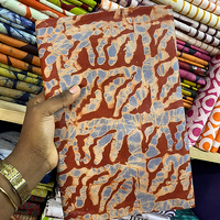 Kain Batik Afrika Poliester 100% untuk Pakaian, Pola Kain Custom, Sampel Gratis, Stok Grosir