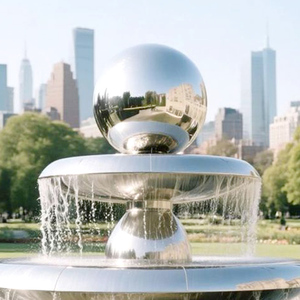 น้ำพุโลหะทำจากสเตนเลสสำหรับตกแต่งสวนกลางแจ้งผลิตตามสั่ง - Product Image 6