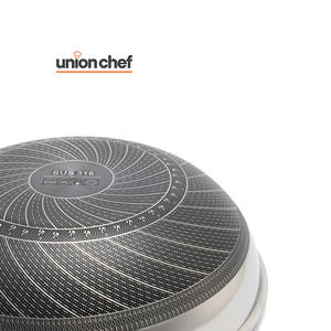 <span class=keywords><strong>Wok</strong></span> de Acero Inoxidable de 32 cm, Ecológico, Antiadherente, Libre de PFOA, con Tapa de Vidrio Triple, Utensilios de Cocina de Metal <span class=keywords><strong>para</strong></span> Gas e Inducción - Product Image 6