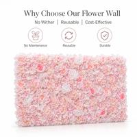 Panneau de fleurs artificielles avec roses et hortensias mélangés pour toile de fond de mariage, vitrine de magasin, scène de fête, décoration murale de photomaton
