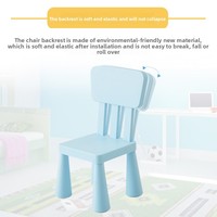Chaise et tabouret pour enfants en plastique de style chinois Marmot avec dossier à lattes pour utilisation en maternelle