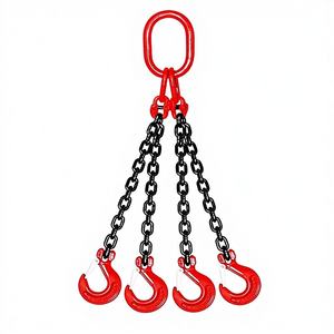 Ensemble de chaînes de levage en acier au manganèse, grade 80, 1-200 tonnes, avec anneau de suspension et crochet, modèle 2019071202, personnalisation disponible - Product Image 1