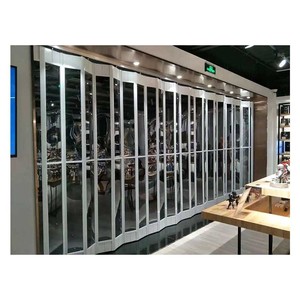 Trong suốt PC gấp cửa trượt cho cửa hàng, PC gấp cổng <span class=keywords><strong>accordion</strong></span> gấp cửa, rõ ràng cửa chớp an ninh - Product Image 1