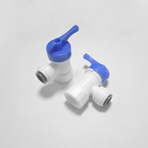 Robinet à bille 3 points pour purificateur d'eau, filetage interne 1/2 po, connecteur de réservoir sous pression avec poignée bleue - Product Image 2