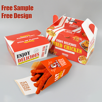 Boîte d'emballage jetable de qualité alimentaire avec logo personnalisé pour restaurant à emporter poulet frit frites hamburger hamburger