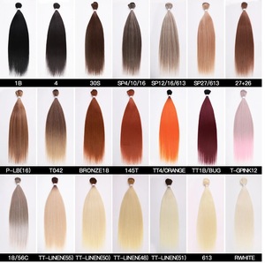 Extensions de cheveux synthétiques Rebecca en queue de cheval, vente en gros, pas chères, lisses, mèches de cheveux synthétiques en fibres - Product Image 3