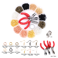 Ensemble de résultats de bijoux, outil, anneau de saut ouvert, fermoir mousqueton, chaînes de queue, crochets pour collier, boucles d'oreilles, bricolage, fabrication de bijoux