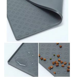 OEM Silicone Pet Feeding Mat Non Slip Spill Proof with Raised Border BPA Free Custom Logo Color Design/ - Product Image 3