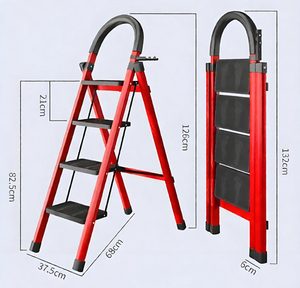 Multi-purpose telescopic <b>ladder</b> Indoor A-frame step <b>ladder</b> Thickened portable four-step <b>ladder</b> - Product Image 2